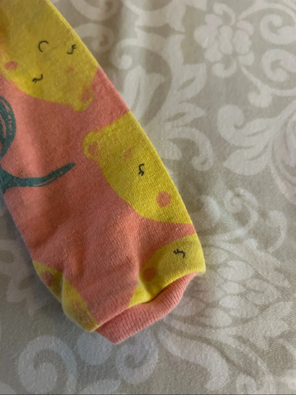 Carter's Pink and Yellow Lemon Print Two-Piece Pajama Set